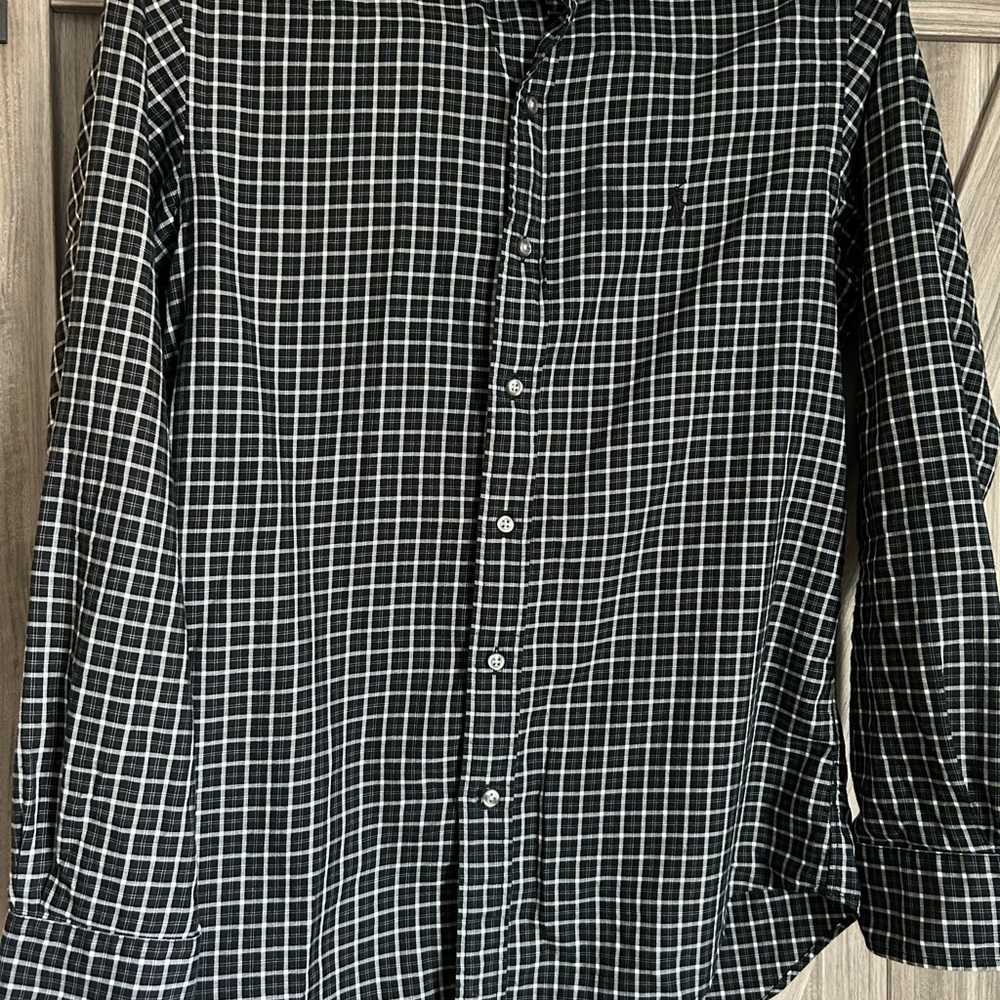 Polo by Ralph Lauren Black and White Casual Button Down Shirt
